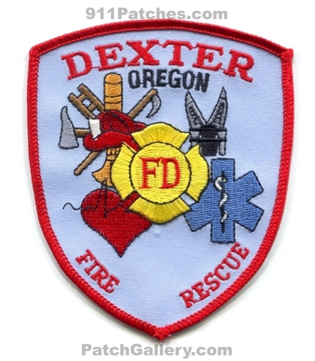 Dexter Fire Rescue Department Patch (Oregon)
Scan By: PatchGallery.com
Keywords: dept. fd