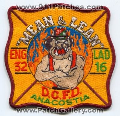 District of Columbia Fire Department Engine 32 Ladder 16 (Washington DC)
Scan By: PatchGallery.com
Keywords: dept. dcfd d.c.f.d. company station "mean & and lean" anacostia bulldog
