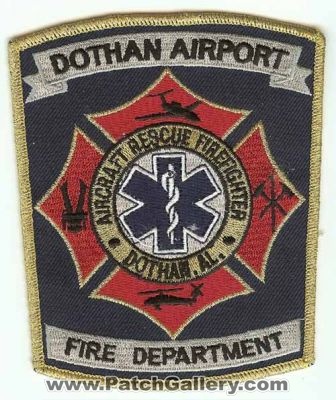 Dothan Airport Fire Department (Alabama)
Thanks to PaulsFirePatches.com for this scan.
Keywords: cfr arff aircraft crash rescue firefighter