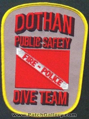 Dothan Public Safety Fire Police Dive Team (Alabama)
Thanks to EmblemAndPatchSales.com for this scan.
Keywords: dps scuba