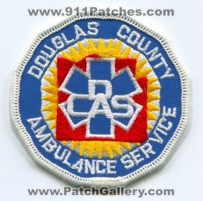 Douglas County Ambulance Service Patch (South Dakota)
Scan By: PatchGallery.com
Keywords: ems co. dcas