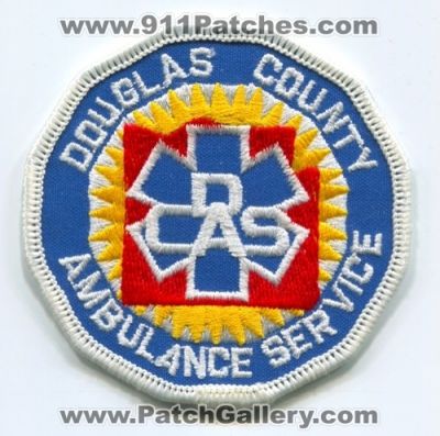 Douglas County Ambulance Service Patch (Kansas) (Confirmed)
Scan By: PatchGallery.com
Keywords: ems co. dcas lawrence