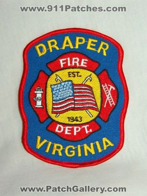 Draper Fire Department (Virginia)
Thanks to Walts Patches for this picture.
Keywords: dept.