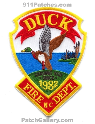 Duck Fire Department Patch (North Carolina)
Scan By: PatchGallery.com
Keywords: dept. serving you since 1982