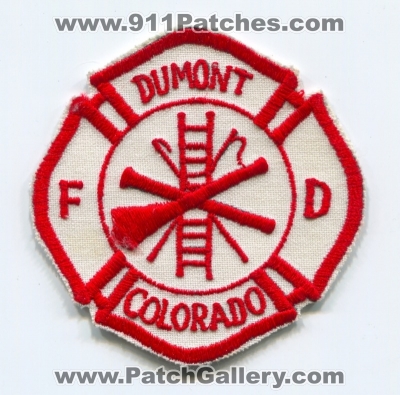 Dumont Fire Department Patch (Colorado)
[b]Scan From: Our Collection[/b]
Keywords: dept. fd