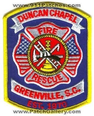 Duncan Chapel Fire Rescue Department (South Carolina)
Scan By: PatchGallery.com
Keywords: greenville dept. s.c.