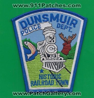 Dunsmuir Police Department (California)
Thanks to PaulsFirePatches.com for this scan.
Keywords: dept.
