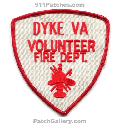 Dyke Volunteer Fire Department Patch (Virginia)
Scan By: PatchGallery.com
Keywords: vol. dept.