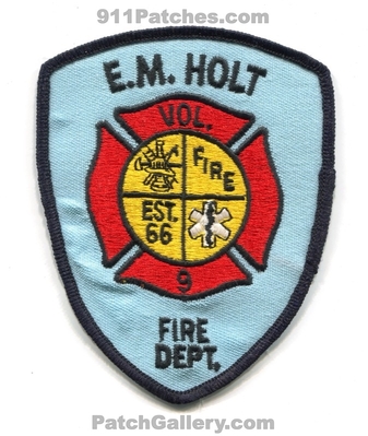 E.M. Holt Volunteer Fire Department 9 Patch (North Carolina)
Scan By: PatchGallery.com
Keywords: em vol. dept. est. 66