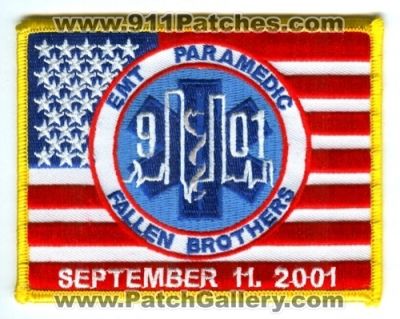 EMT Paramedic Fallen Brothers September 11 2001 (New York)
Scan By: PatchGallery.com
Keywords: 11th ems emergency medical technician 09-11-01 09/11/01 09-11-2001 09/11/2001 wtc world trade center