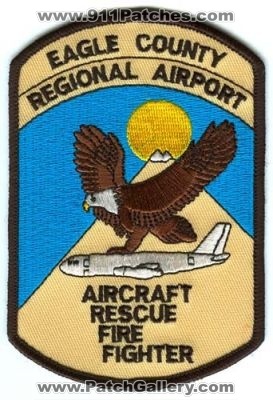 Eagle County Regional Airport Aircraft Rescue Firefighter Patch (Colorado)
[b]Scan From: Our Collection[/b]
Keywords: co. arff cfr crash fire department dept.