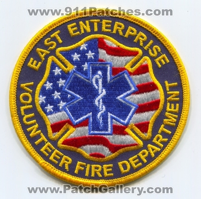 East Enterprise Volunteer Fire Department EMS Patch (Indiana)
Scan By: PatchGallery.com
Keywords: vol. dept.