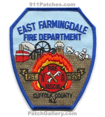 East Farmingdale Fire Rescue Department Suffolk County Patch (New York)
Scan By: PatchGallery.com
Keywords: dept. co. est. 1926