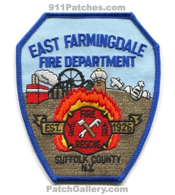 East Farmingdale Fire Rescue Department Suffolk County Patch (New York)
Scan By: PatchGallery.com
Keywords: dept. co. est. 1926
