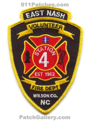 East Nash Volunteer Fire Department Station 4 Wilson County Patch (North Carolina)
Scan By: PatchGallery.com
Keywords: vol. dept. co. est. 1962