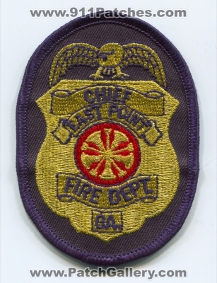 East Point Fire Department Chief Patch (Georgia)
Scan By: PatchGallery.com
Keywords: dept. ga.