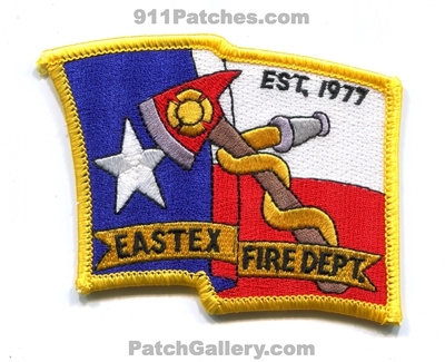 Eastex Fire Department Patch (Texas)
Scan By: PatchGallery.com
Keywords: dept. est. 1977