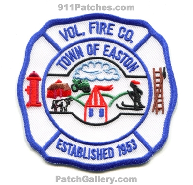 Easton Volunteer Fire Company Patch (New York) (Confirmed)
Scan By: PatchGallery.com
Keywords: town of vol. co. department dept. established 1953
