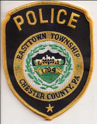 Easttown Township Police
Thanks to EmblemAndPatchSales.com for this scan.
County: Chester
Keywords: pennsylvania twp