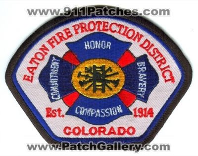 Eaton Fire Protection District Patch (Colorado)
[b]Scan From: Our Collection[/b]
