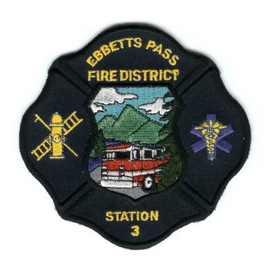 Ebbetts Pass Fire District Station 3
Thanks to PaulsFirePatches.com for this scan.
Keywords: california
