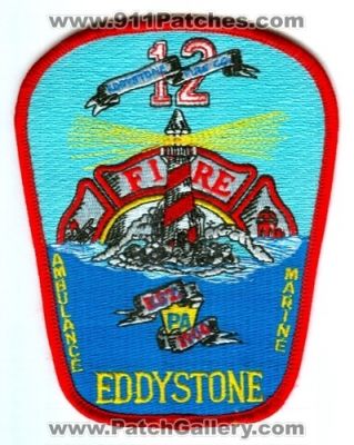 Eddystone Fire Company 12 Ambulance Marine (Pennsylvania)
Scan By: PatchGallery.com
Keywords: co. pa.
