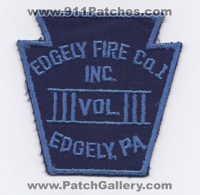 Edgely Volunteer Fire Company 1 Inc (Pennsylvania)
Thanks to Paul Howard for this scan.
Keywords: vol. inc. co. number #1 pa.