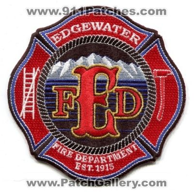 Edgewater Fire Department Patch (Colorado) (Defunct)
[b]Scan From: Our Collection[/b]
Now West Metro Fire
Keywords: dept.