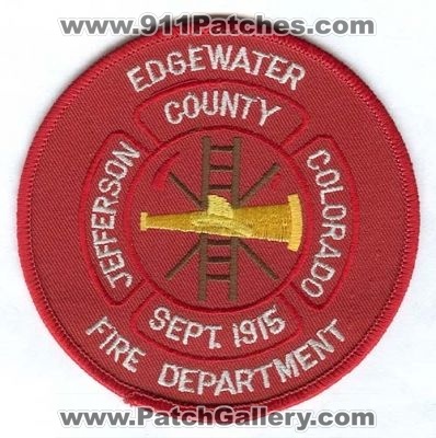 Edgewater Fire Department Patch (Colorado) (Defunct)
Scan By: PatchGallery.com
Now West Metro Fire
Keywords: dept. jefferson county
