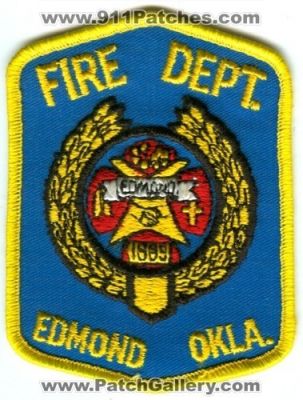 Edmond Fire Department (Oklahoma)
Scan By: PatchGallery.com
Keywords: dept. okla.