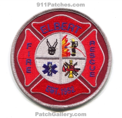 Elbert Fire Rescue Department Patch (Colorado)
[b]Scan From: Our Collection[/b]
Keywords: dept. est. 1952