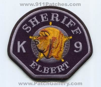 Elbert County Sheriffs Office K9 Patch (Colorado)
Scan By: PatchGallery.com
Keywords: co. department dept. k-9