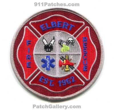 Elbert Fire Rescue Department Patch (Colorado)
[b]Scan From: Our Collection[/b]
Keywords: dept. est. 1952
