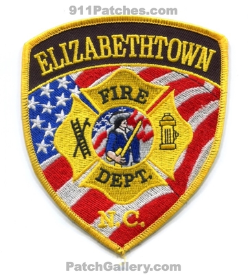 Elizabethtown Fire Department Patch (North Carolina)
Scan By: PatchGallery.com
Keywords: dept.