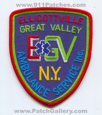 Ellicottville Great Valley Ambulance Service Inc EMS Patch (New York)
Scan By: PatchGallery.com
Keywords: inc. egv n.y. emt paramedic