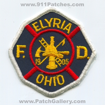 Elyria Fire Department Patch (Ohio)
Scan By: PatchGallery.com
Keywords: dept. f.d. fd 1906