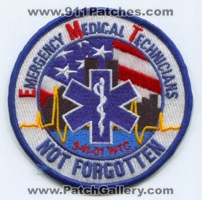 Emergency Medical Technicians Not Forgotten 9-11-01 World Trade Center (New York)
Scan By: PatchGallery.com
Keywords: ems emts 09-11-2001 09/11/2001 september 11th world trade center ambulance wtc