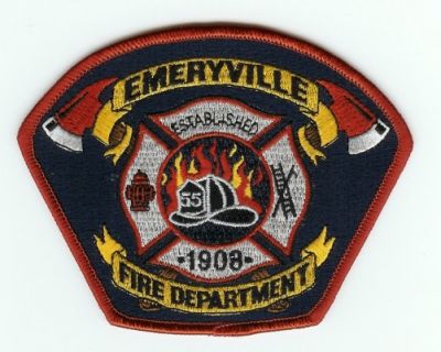 Emeryville Fire Department
Thanks to PaulsFirePatches.com for this scan.
Keywords: california
