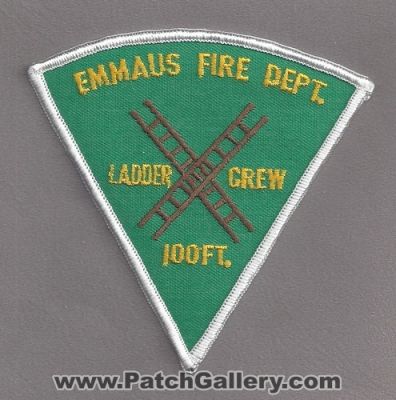 Emmaus Fire Department Ladder Crew (Pennsylvania)
Thanks to Paul Howard for this scan.
Keywords: dept. 100ft. foot