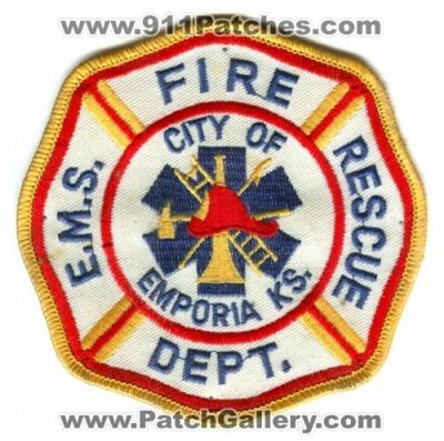 Emporia Fire Department E.M.S. Rescue (Kansas)
Scan By: PatchGallery.com
Keywords: dept. ems city fo emporia ks.