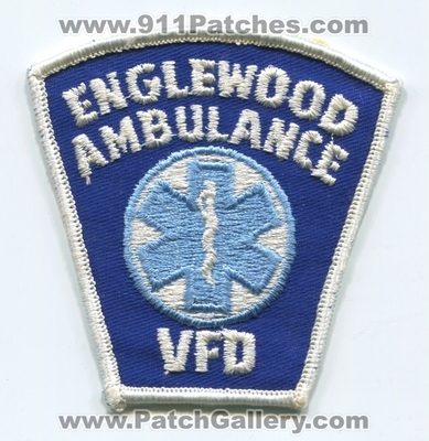 Englewood Volunteer Fire Department Ambulance Patch (UNKNOWN STATE)
[b]Scan From: Our Collection[/b]
Keywords: vol. dept. vfd v.f.d. ems