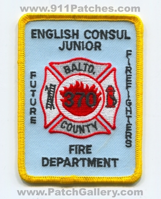 English Consul Fire Department Baltimore County 370 Junior Future Firefighters Patch (Maryland)
Scan By: PatchGallery.com
Keywords: dept. balto. co. ff
