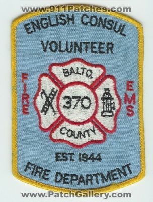 English Consul Volunteer Fire Department (Maryland)
Thanks to Mark C Barilovich for this scan.
Keywords: ems balto. baltimore county 370