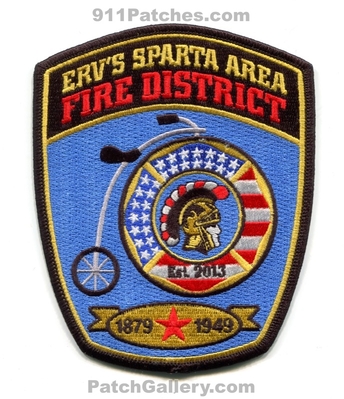 Ervs Sparta Area Fire District Patch (Wisconsin)
Scan By: PatchGallery.com
Keywords: dist. department dept. est. 2013 1879 1949