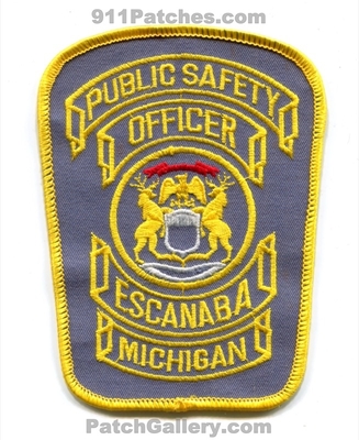 Escanaba Department of Public Safety DPS Police Officer Patch (Michigan)
Scan By: PatchGallery.com
Keywords: dept.