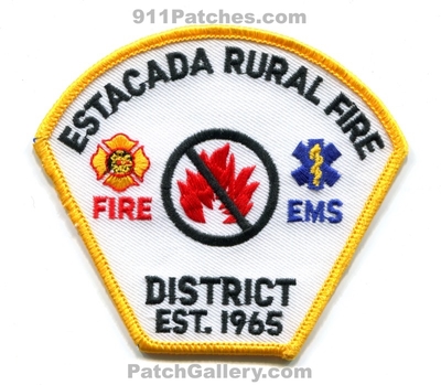Estacada Rural Fire District Patch (Oregon)
Scan By: PatchGallery.com
Keywords: dist. department dept. ems est. 1965