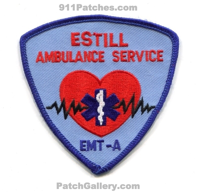 Estill Ambulance Service EMT-A Patch (South Carolina)
Scan By: PatchGallery.com
Keywords: emergency medical technician ems