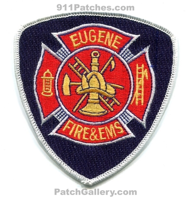 Eugene Fire and EMS Department Patch (Oregon)
Scan By: PatchGallery.com
Keywords: & dept.
