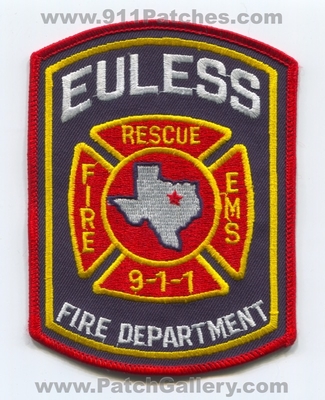 Euless Fire Rescue Department Patch (Texas)
Scan By: PatchGallery.com
Keywords: dept. ems 9-1-1 911