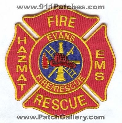 Evans Fire Rescue Patch (Colorado)
[b]Scan From: Our Collection[/b]
Keywords: hazmat haz-mat ems